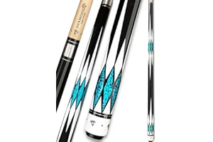 Tai BA cues Billardqueue mit Tasche, Leinen-Wickel-Queue, 13 mm mehrschichtige Lederspitze, 147,3 cm, Hartholz, kanadischer Ahorn, Profi-Billard, 19, 20, 595 g (wählbar) 2-teiliger Billardqueue Stick