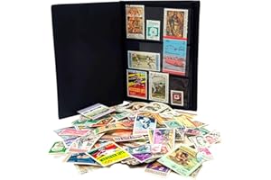 IMPACTO COLECCIONABLES – Collezione di 500 francobolli dalle Americhe con Album Incluso (14x18x1cm) | Eleva la Tua Collezione filatelica con Autentici francobolli in Un Album Compatto ed Elegante