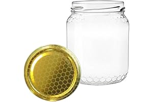 FERRAMENTA BONIFAZIO Set Completo di 45 Barattoli Vasetti da 773ml - 1Kg con Tappo Color Oro, Vaso Ideale per la Conservazione di Miele Marmellata Altri Alimenti (45 pezzi da 773ml - 1Kg)