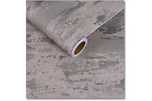 CRE8TIVE Szaro-brązowa samoprzylepna tapeta do salonu vintage 30 cm x 200 cm grubości papier kontaktowy, betonowa tapeta do kuchni łazienki, wodoodporny winylowa folia