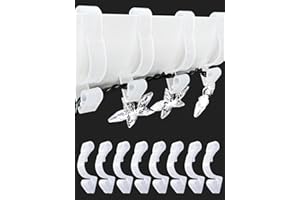 BYSMAH 24 Pack Giant Gutter Hooks for Outdoor Lights, Extra Strong Large Christmas Light Clips Gutter Hangers Weatherproof for Hanging Outdoor String Icicle Curtain Fairy Lights (White)