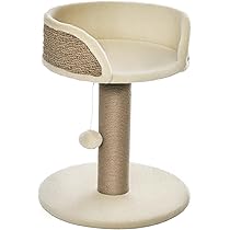 Aibuddy Cat Scratching Post With Toys – 3-Post Tower With Balls, Perch & Carpeted Base (47cm Tall, Easy Assembly)