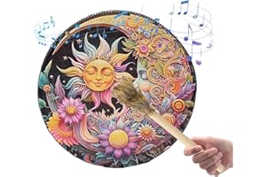 GENERISCH Shaman Drum, Indian Drum, Handmade Shaman Drum Stick, A Soul For Shaman Tools Music Lovers, Holiday Decorations