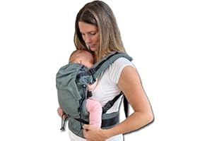 BABYMONKEY Regolo Baby Monkey Marsupio neonato ergonomico, porta bebe, Essential Verde, zaino porta bambino e neonato (0-24 mesi)