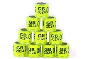 FULAIERGD 100 Stück Multicolor Aluminium Taubenbeinringe Taubenbeinringe Identifizieren Sie Bänder Kunststoff mit 2024 GB Training Identifizieren Sie Vögel Fußring