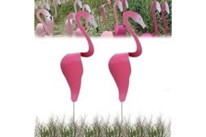 CXINLky Uccelli danzanti, fenicottero da giardino, decorazione in metallo, fenicottero, scultura a vento per il giardino, uccelli danzanti per il cortile, fenicottero vorticoso, scultura del vento, 2