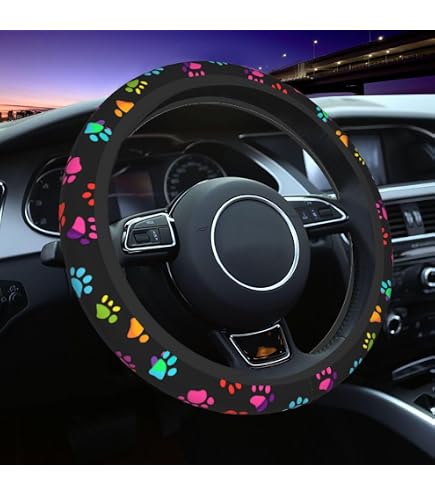 Coprivolante universale per auto da 38,1 cm, con fiori di ciliegio e fiori rosa, protezione antiscivolo per volante da uomo e donna