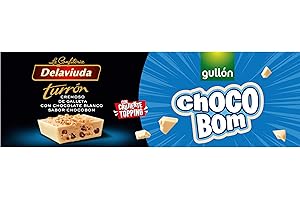 Delaviuda, Turrón ChocoBomb, Turrón de Chocolate Blanco con Galletas y Topping Crujiente, Sabor Chocobomb, Dulce Ideal para Cesta Navidad, Made in Spain, 150 Gramos