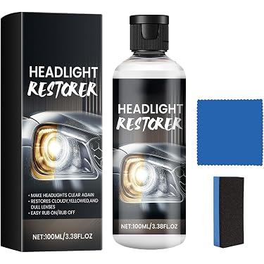Rénovateur Phares Voiture Toerjii - Liquide Polissage Pour Phares Jaunis Ou Opaques - Effet Immédiat
