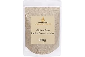 Gluten Free Panko Breadcrumbs 500g by Villa Nostrum - Crispier, Crunchier, Better! Japanese-Style Panko Breadcrumbs