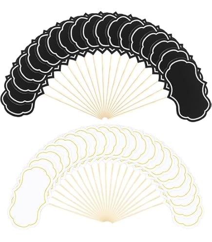 JZK 100x Targhette Regalo Bianche Carta Kraft Etichetta Rettangolare