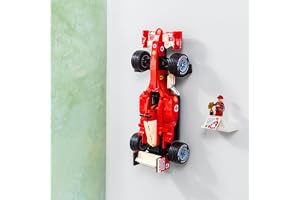 Brickify Väggfäste kompatibel med Lego-ikoner Ferrari F2004 11375 – visa säkert din bil – bil ingår inte