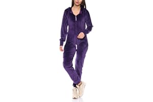 Crazy Age Damen Jumpsuit aus Samt (Nicki, Velvet) Wohlfühlen mit Style. Elegant, Kuschelig, Weich. Overall, Ganzkörperanzug, Jogging - Freizeit Anzug, Onesie