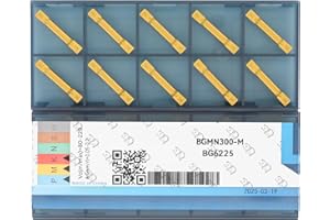CDBP Carbide Grooving Inserts MGMN300-M for MGEHR/L and MGIVR/L Grooving Cut-Off Tool Holder, CVD Coating Metal Cutting, 10pcs