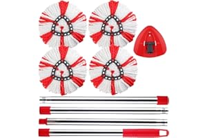 Sgizoku Balai à Franges compatibles avec VI-Leda, mop en Microfibre Compatible avec Le système de réservoir 2-en-1 V-ileda Turbo mop, Balais-serpillères humides et secs