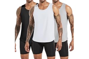 Boyzn 1, 3 or 5er Pack Herren Tank Tops Baumwolle Ärmelloses T-Shirts Atmungsaktive Muskelshirts Achselshirts Gym Funktionsshirt Workout Tank Top Sport Unterhemd Bodybuilding Sleeveless Tee Shirts