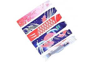 Cabilock 6Pcs Japanischen Karpfen Windsack Fisch Flagge Banner Koinobori Windsack Outdoor Hängen Dekorationen für Japanische Sushi Restaurant Izakaya Zimmer