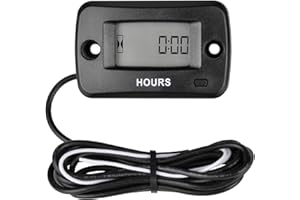Jayron JR-HM019 Compteur Horaire d'entretien de Compteur d'heures de Moteur à Essence LCD Numérique pour Aramoteurs,Scies à Chaîne,Générateurs,Mowesr,Modèles de Bateaux