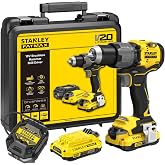 STANLEY FATMAX V20 ak&uuml;l&uuml; darbeli matkap, fır&ccedil;asız, 18 V, 2 x 2,0 Ah pil, 1 şarj cihazı ve 1 x taşıma &ccedil;antası/kit kutusu dahil