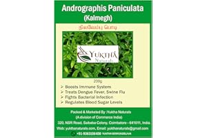Yuktha Naturals Nilavembu Powder/Kalmegh/Siriyanangai/Andrographis paniculata - 200g/7 Oz