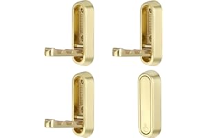 SYZOW 4 Pezzi Ganci Appendiabiti Pieghevoli, Gancio Pieghevole, Appendiabiti Muro Ganci, Appendiabiti da Parete, Gancio da Parete, per Bagno Cucina Camera da Letto Ufficio (Oro)