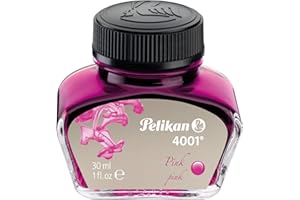 Pelikan 301343 Inchiostro Stilografico 4001, Flacone Di Vetro, Rosa, 30 ml, in confezione regalo