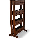 GartenDepot24 stabiles Frühbeet Vertikalbeet Kräuterbeet Hochbeet Trennwand aus Holz mit 4 Kunststoffkästen - B54 x T40/20 x 