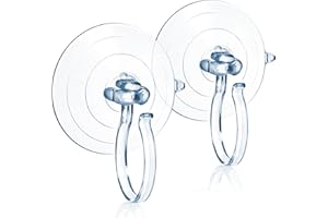 com-four® 2X Kranzaufhänger XL - Herbst-Deko-Aufhänger für Glas, Fenster und Haustüren - großer Saugnapf-Haken für Halloween-Deko-Figuren - Starke 5 Kg Haltekraft (2 Haken - XL - transparent)