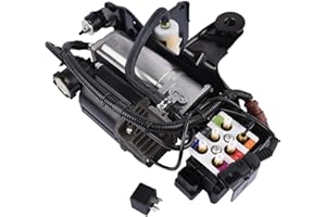 Flynsu Suspensión neumática del compresor completa Compatible con A6 C6 4F bj 04-11 4F0616005 4F0616006 4F0616006A 4F0616005E con relé, bloque de válvulas de suspensión neumática