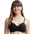 Jockey FE40 Women's Wirefree Padded Super Combed Cotton Elastane Stretch Full Coverage T-Shirt Bra with Cross Over Fit and Adjustable Straps