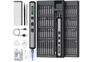 BANRAL Mini wkrętaków elektrycznych - Precyzyjny wkrętak elektryczny 72 w 1 - Wkrętak akumulatorowy z 5 biegami Magnetyczny śrubokręt elektryczny do okularów, zegarków, telefonów komórkowych, naprawy laptopó