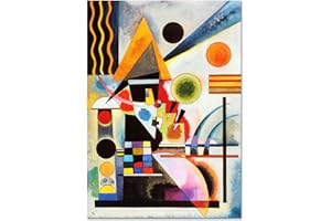 Giallobus - Impression sur toile - Vassily Kandinsky - Oscillation - Verre acrylique - 50L x 70l cm - Tableaux modernes pour la maison