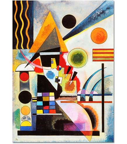 Giallobus - Cadre - Paul Klee - Paysage Urbain - Toile - 100x100 - Prêt à accrocher - Peintures Modernes pour la Maison