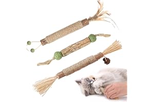 HPBAGGY Masticar Palos Gato, 5 palitos Palitos de Masticar, Palitos de Hierba gatera, Hierba gatera palitos para molares, Se Utiliza para Limpiar los Dientes (3)