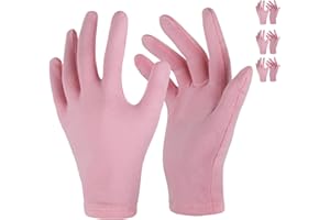 Donfri 3 paires de gants en coton Neurodermite Gants de travail Mince Gants de protection Gants hydratants pour mains sèches, eczéma, beauté