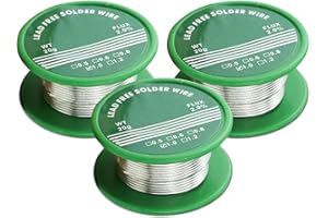 RHHGHY 3 pcs Stagno per Saldare, Filo Stagno per Saldatura 1.0mm, Stagno Saldatura 20g, Sn99-Ag0.3-Cu0.7, Filo a Saldare Senza Piombo con Anima di Colofonia per Lavori di Saldatura Elettronica