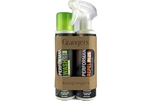 GRANGER'S Grangers Eco Twin Pack – Performance Wash and Performance Repel Plus | 300ml/275ml | Cleans, Refreshes and Reproofs All Outdoor and Sports Clothing