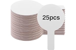 SEVENMYE 25 Stück trocken abwischbare Antwortpaddel, tragbare doppelseitige Mini-Whiteboards, kleine Whiteboards, trocken abwischbare Schilder, Auktionspaddel für Studenten, Klassenzimmer, Abstimmungsspiele