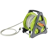 Amazon Basics - Avvolgitubo da parete con tubo da 30 m, Verde/Grigio