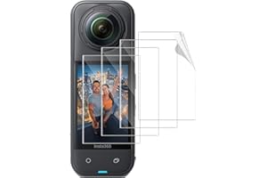 Holilo Vetro Temperato Pellicola per Insta360 X5【4 Pezzi】 Pellicola Protettiva, Pellicola Durezza 9H Senza Bolle Protezione Schermo HD Anti-graffio Anti-Impronta