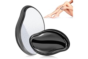 YZHMSZKJ Gomme Dépilatoire, Gomme Depilatoire Réutilisable, Pierre Epilatoire Magique Exfoliant Indolore, Gomme Dépilatoire Gleemie Portable pour Bras Arrière, Jambes, Femmes et Hommes (Noir Brillant)