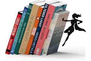 Artori Design | "Supergal" | Fermalibro Superwoman femminile in Metallo Nero | Fermalibri unici | Regali per ragazze | Regali per gli amanti dei libri | Originale fermalibri