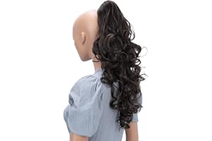 ‎CAISHA CAISHA 50cm Haarzopf Sarah Haarteil mit Butterflyklammer Pferdeschwanz Haarverlängerung Voluminös Gewellt Braun H53