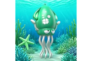 Smalody Smart Dancing Octopus Toy with LED Lights and Music, Rechargeable Interactive Baby Toys with Obstacle Avoidance, Ideal Sensory Gift for Christmas and Birthdays (Cyan)