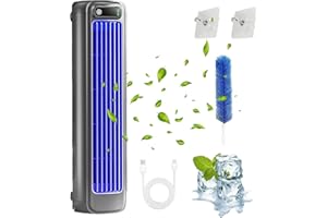 YAGEROD Festberg Cooling Ace, Portable Air Conditioner with 3 Speeds, Rechargeable Quiet Desktop Tower Fan, 3D Circulation Wind Air Cooler, Compact, Efficient Cooling (Gray, Charge Typ)