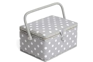 Hobby Gift Boîte de Rangement Exclusive pour travaux manuels de Couture de Taille Moyenne, Tache Grise, 26 x 19 x 14.5cm