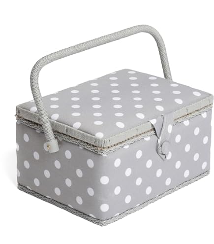 Kleiber Scatola Da Cucito In Metallo XL 20x13x4 Cm - 96 Pezzi - Motivo Colorato - Ideale Per Casa E Viaggio