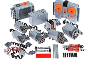 ASTEM Kit de Fonctions de Puissance 36st Compatible avec Les pièces Technic. Comprend Une télécommande de Vitesse IR, Un récepteur IR, Un Voyant de Fonction d'alimentation, Un servomoteur