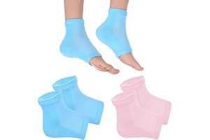 FDCLIXUVOL 2 Paar Feuchtigkeitsspendende Socken Weiche Hornhaut Gel Fersensocken Rissige Haut Fersenschoner Spa-Fußschutz Silikon Socken Für Trockene, Rissige Haut Tag- Und Nachtpflege