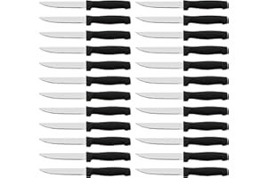 CUPERINOX coltelli carne da tavola | coltelli per carne | coltello bistecca | coltelli da bistecca | 24 pezzi | Lama segata | Acciaio inossidabile